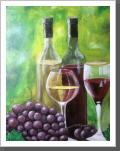 Wein und Trauben 40x50